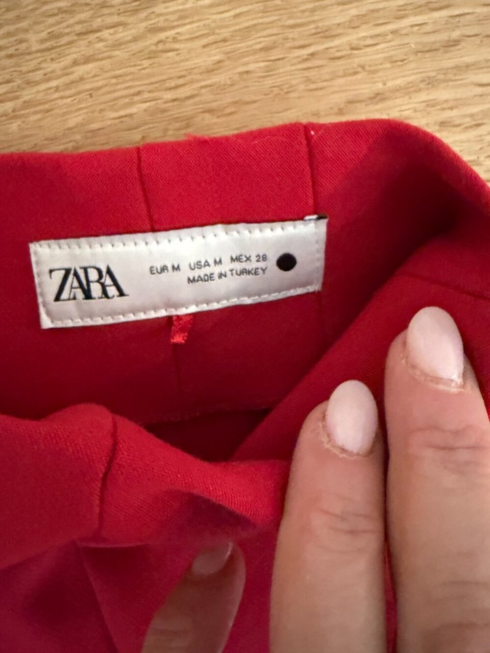 Zara Red Ultra High-waisted Wide-leg trouser Size Medium - Picture 6 of 7